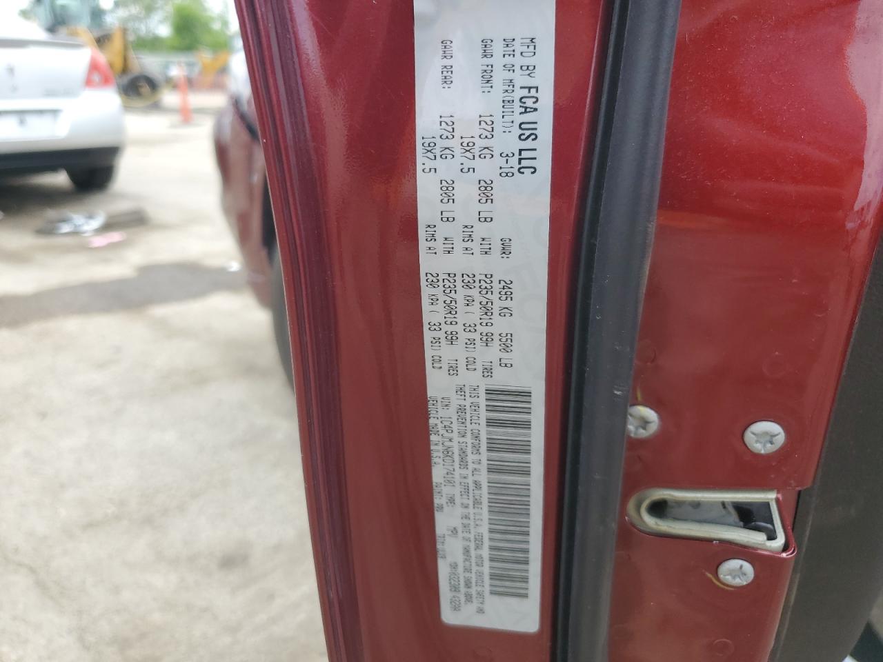 2019 Jeep Cherokee Overland VIN: 1C4PJMJN6KD174101 Lot: 63122515