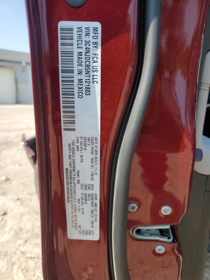 2022 Jeep Compass Limited VIN: 3C4NJDCB5NT121883 Lot: 64294155
