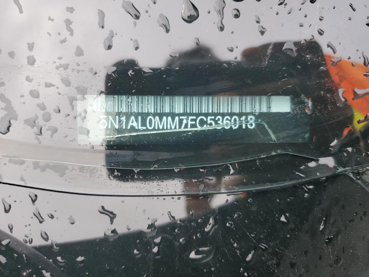 2015 Infiniti Qx60 VIN: 5N1AL0MM7FC536018 Lot: 64734935