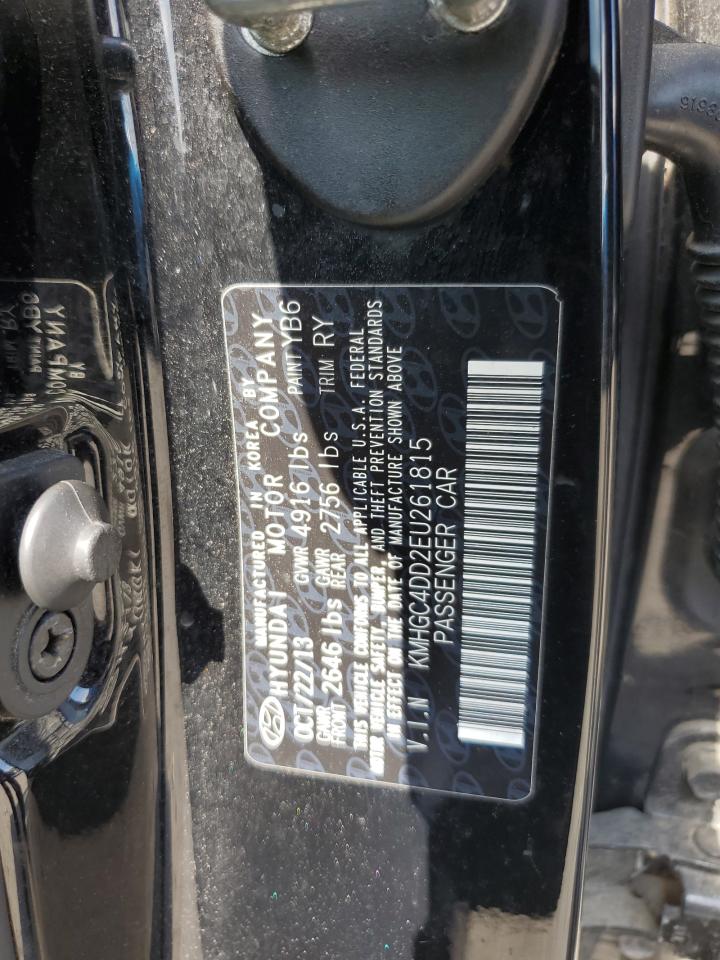 2014 Hyundai Genesis 3.8L VIN: KMHGC4DD2EU261815 Lot: 63349615