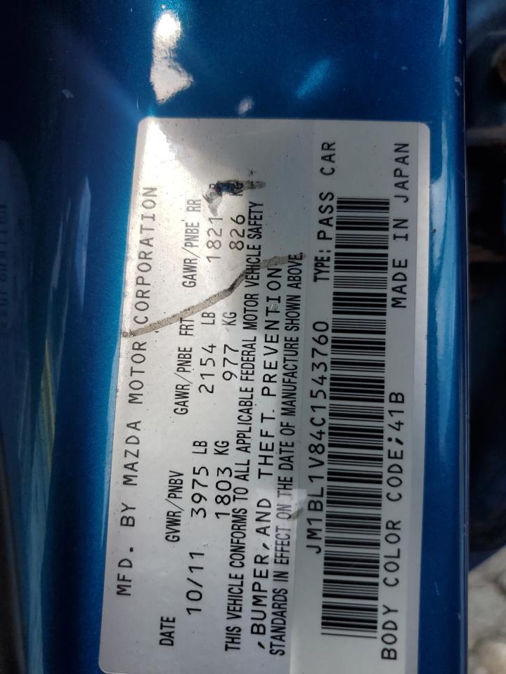 2012 Mazda 3 I VIN: JM1BL1V84C1543760 Lot: 65346345