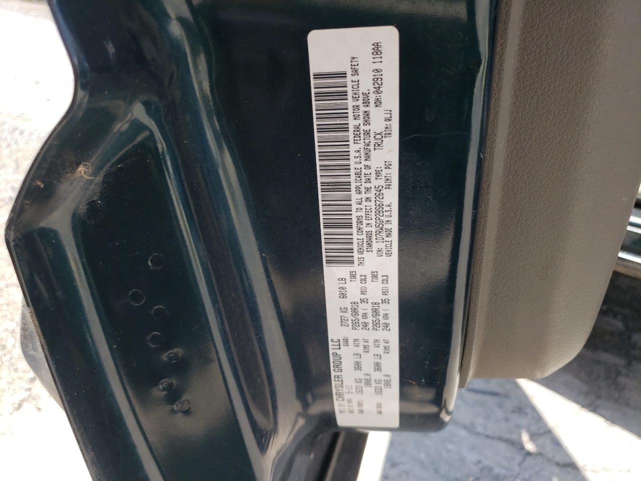 2011 Dodge Dakota Laramie VIN: 1D7RW5GP2BS672645 Lot: 63300915