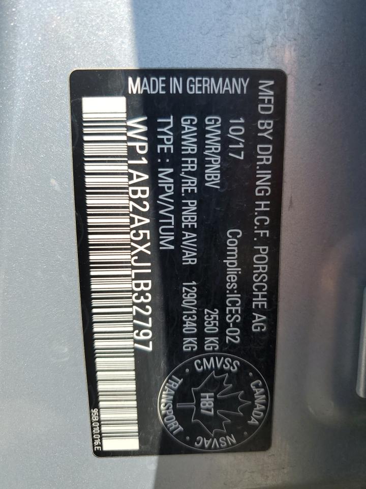 2018 Porsche Macan S VIN: WP1AB2A5XJLB32797 Lot: 65082395