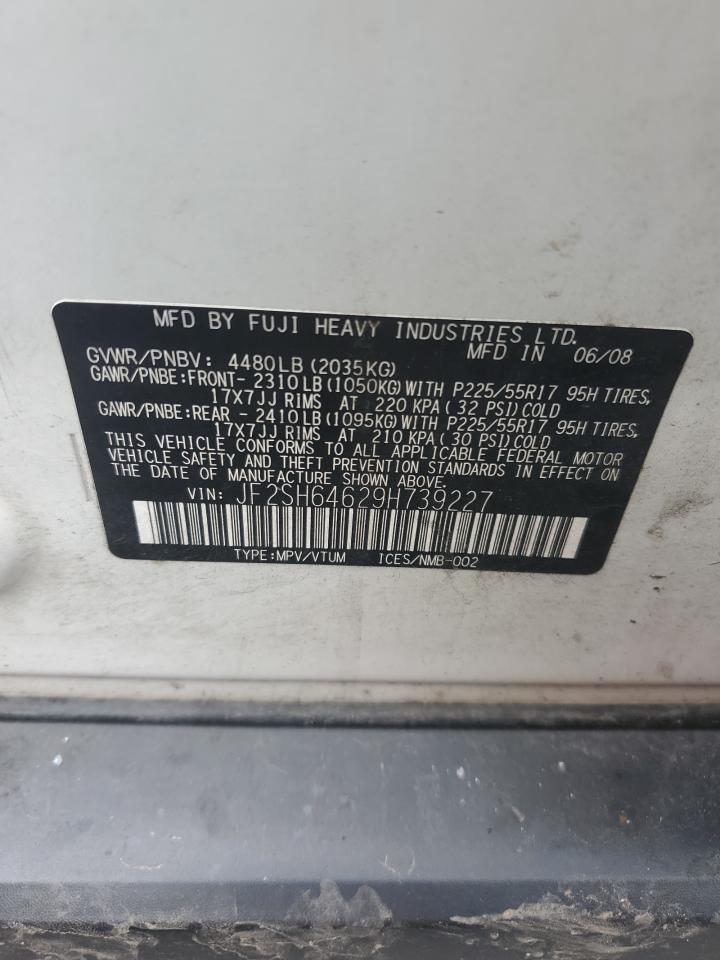 2009 Subaru Forester 2.5X Limited VIN: JF2SH64629H739227 Lot: 64637015
