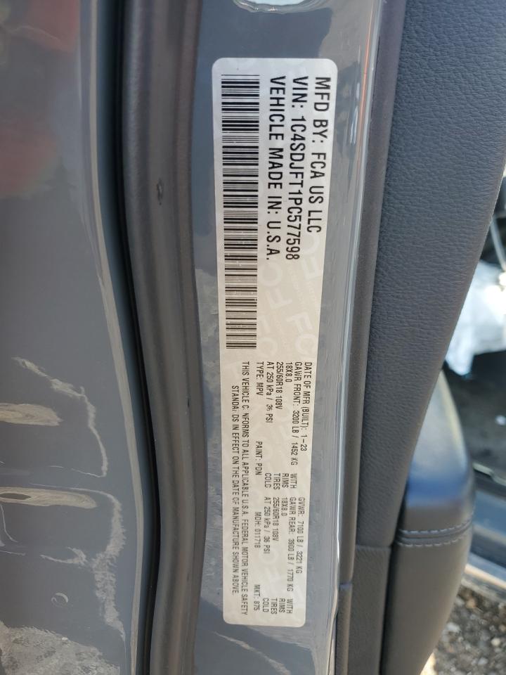 2023 Dodge Durango Pursuit VIN: 1C4SDJFT1PC577598 Lot: 63993335