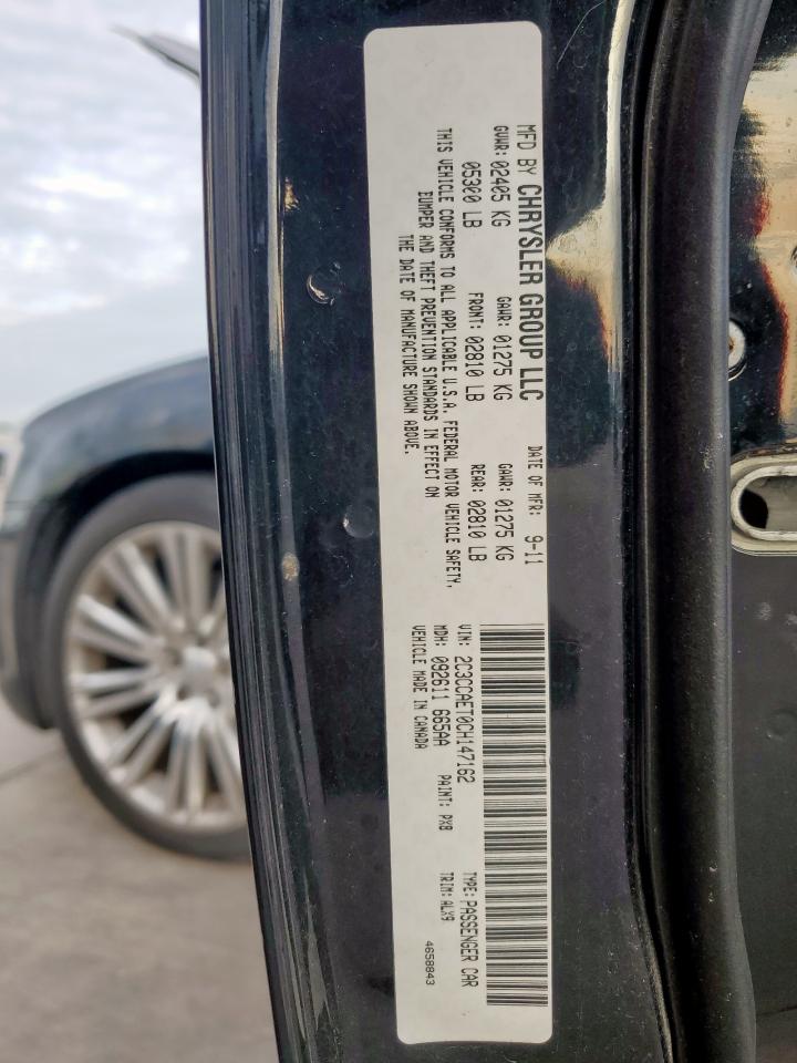 2012 Chrysler 300C VIN: 2C3CCAET0CH147162 Lot: 64326855