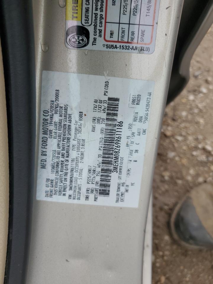 2009 Mercury Milan Premier VIN: 3MEHM08Z69R611186 Lot: 63704745