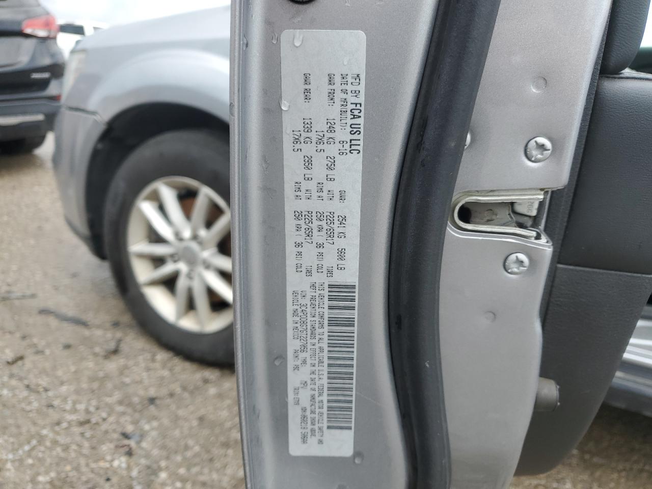 2016 Dodge Journey Sxt VIN: 3C4PDDBG7GT227056 Lot: 64075735