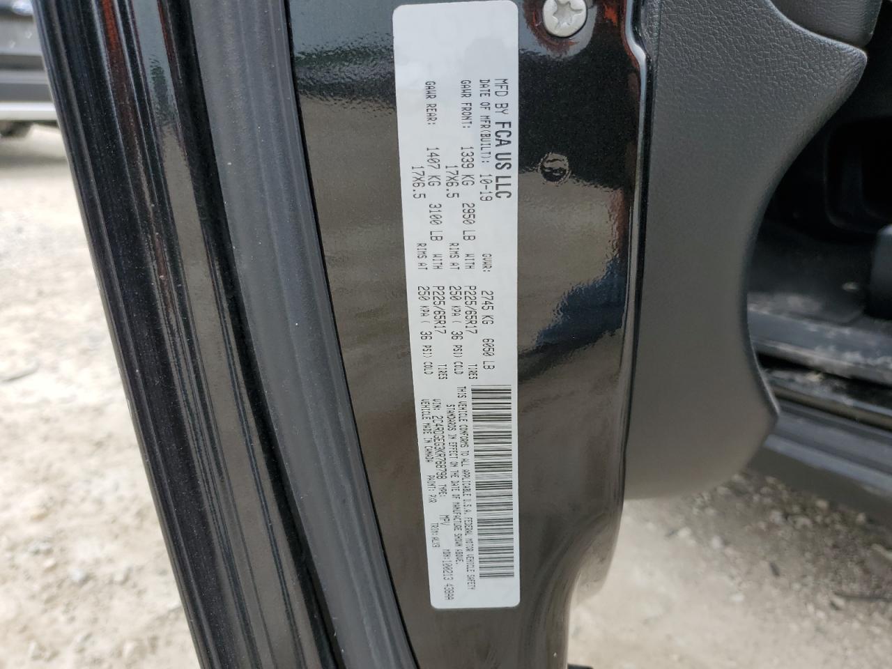 2019 Dodge Grand Caravan Gt VIN: 2C4RDGEG3KR768798 Lot: 65691165