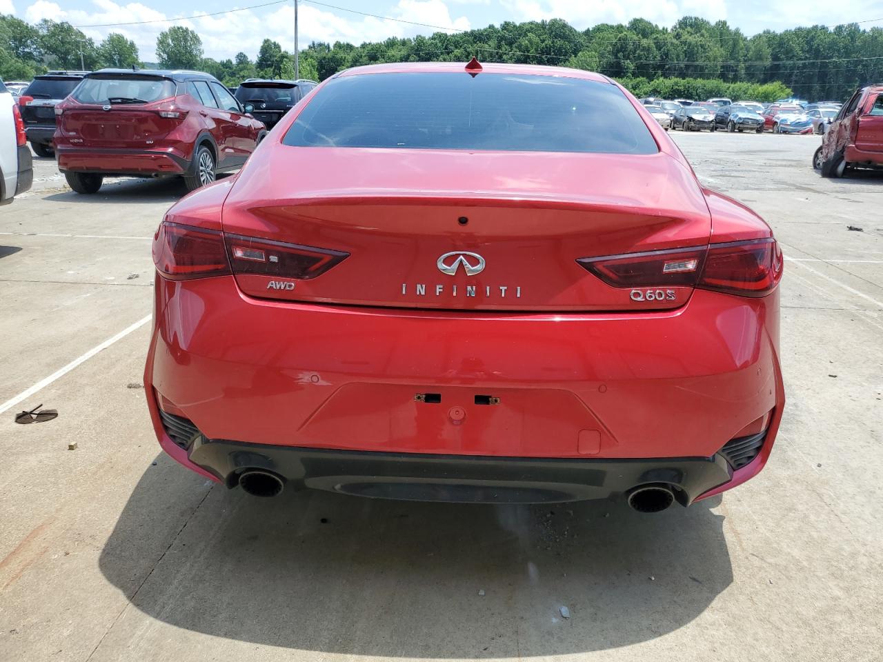 2017 Infiniti Q60 Red Sport 400 VIN: JN1FV7EL3HM700383 Lot: 63818685