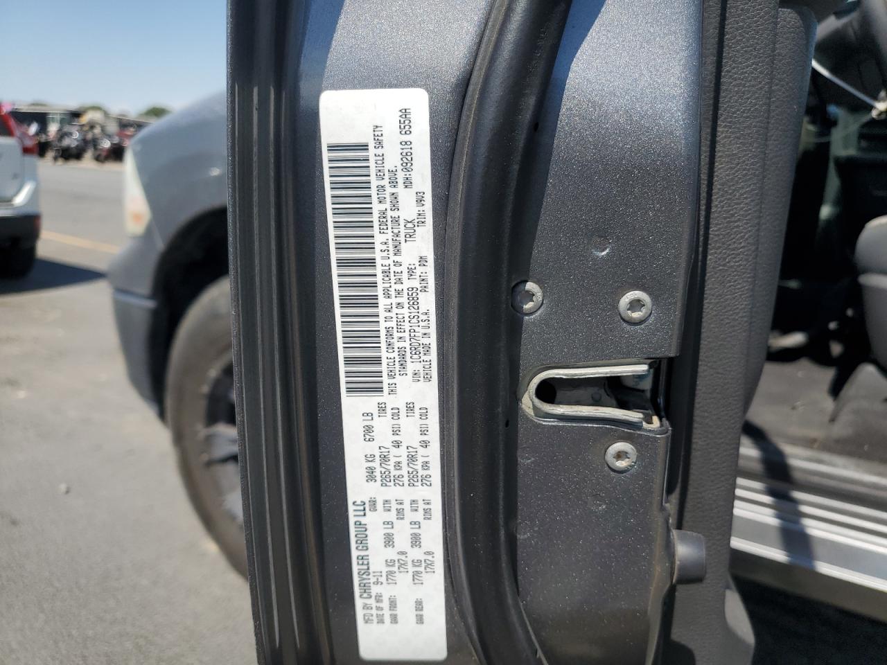 2012 Dodge Ram 1500 St VIN: 1C6RD7FP1CS126859 Lot: 67000075