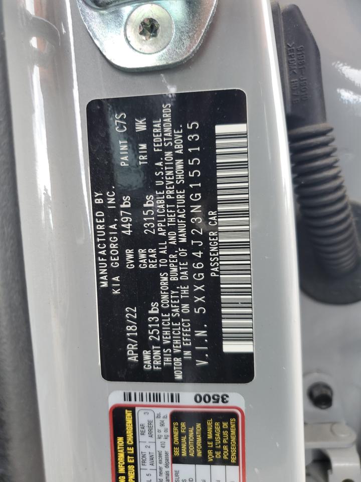 2022 Kia K5 Gt Line VIN: 5XXG64J23NG155135 Lot: 86651875