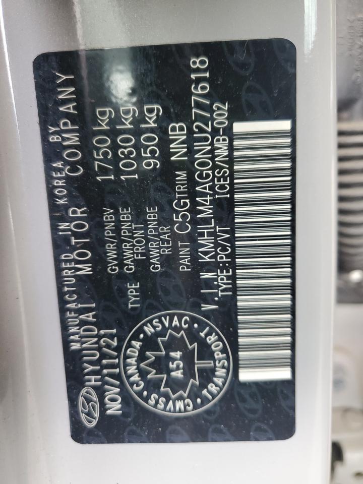 2022 Hyundai Elantra Sel VIN: KMHLM4AG0NU277618 Lot: 63903685