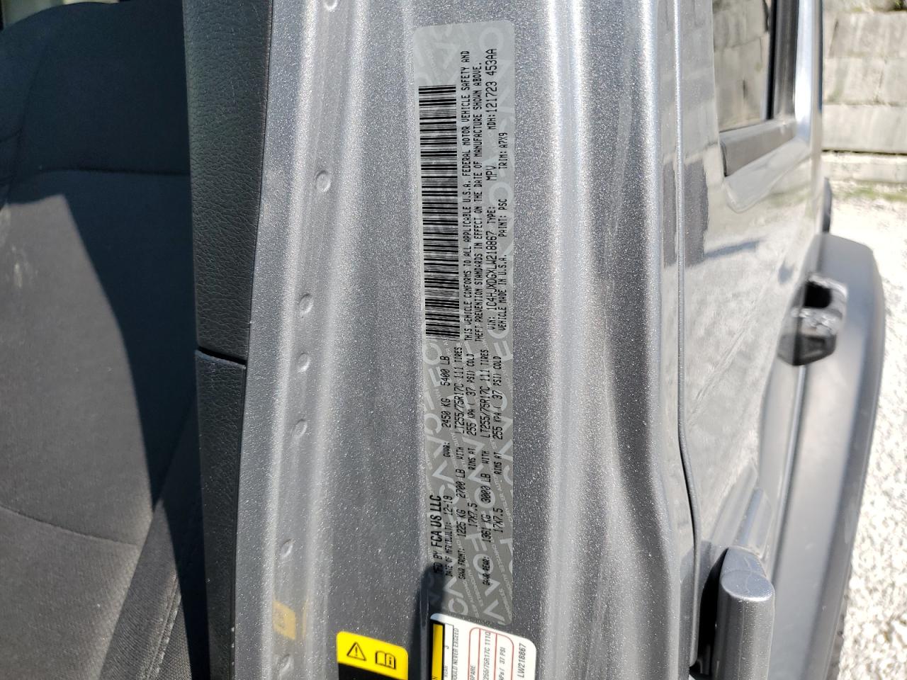 2020 Jeep Wrangler Unlimited Sport VIN: 1C4HJXDGXLW218867 Lot: 64082125