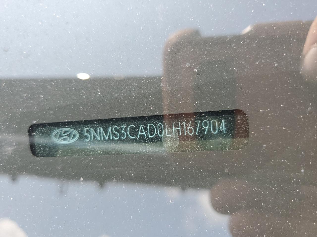 2020 Hyundai Santa Fe Sel VIN: 5NMS3CAD0LH167904 Lot: 65845605