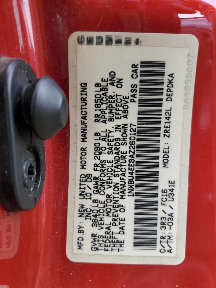 2010 Toyota Corolla Base VIN: 1NXBU4EE8AZ260127 Lot: 64716415