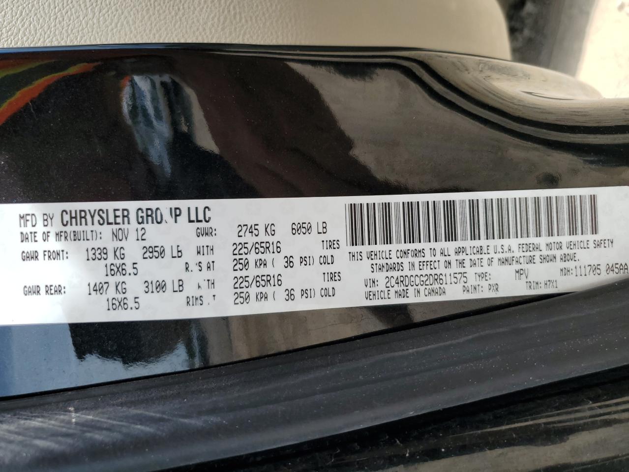 2013 Dodge Grand Caravan Sxt VIN: 2C4RDGCG2DR611575 Lot: 64474135