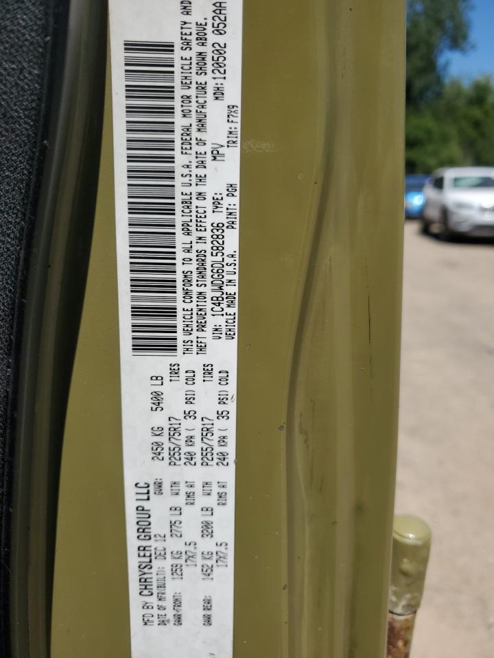 2013 Jeep Wrangler Unlimited Sport VIN: 1C4BJWDG6DL582836 Lot: 65258495