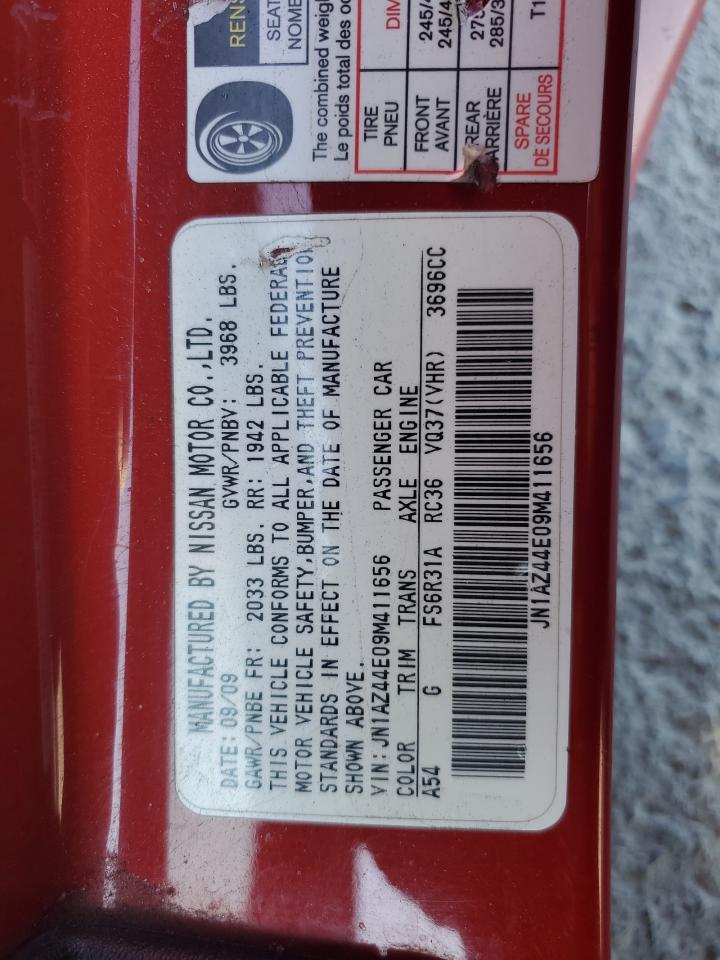 2009 Nissan 370Z VIN: JN1AZ44E09M411656 Lot: 63411405