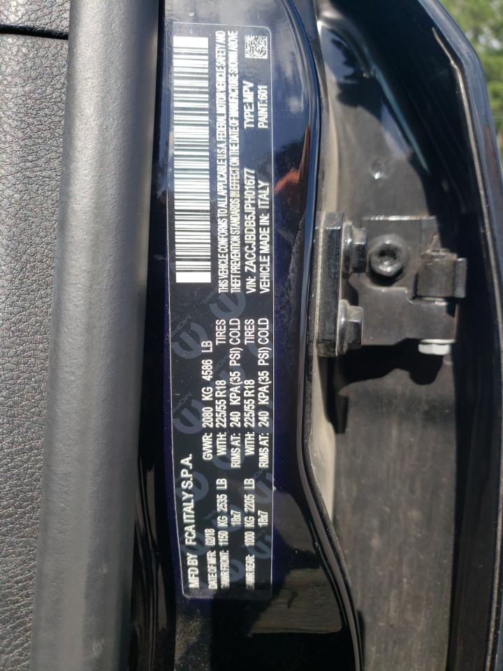 2018 Jeep Renegade Limited VIN: ZACCJBDB5JPH01677 Lot: 64596395