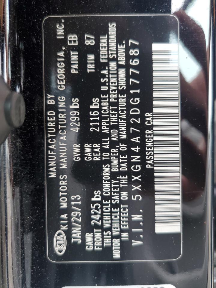 2013 Kia Optima Ex VIN: 5XXGN4A72DG177687 Lot: 65000365