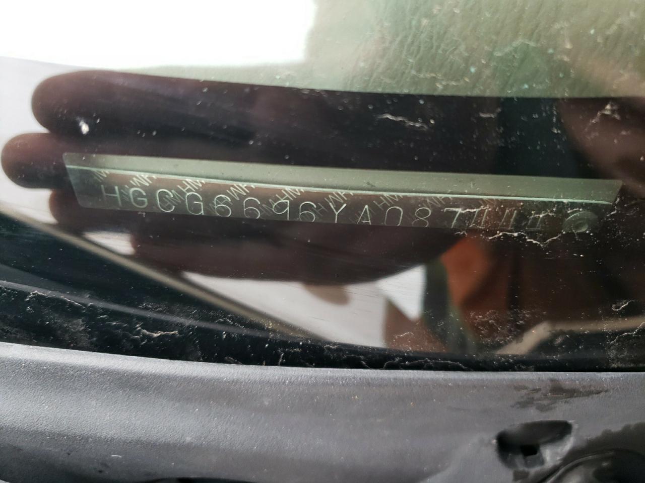 2000 Honda Accord Se VIN: 1HGCG6696YA087444 Lot: 64723955