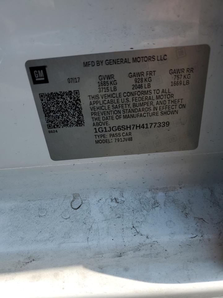 2017 Chevrolet Sonic VIN: 1G1JG6SH7H4177339 Lot: 64267605