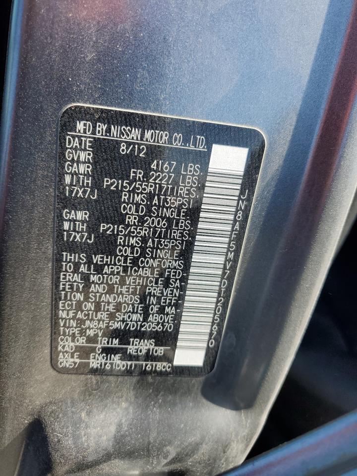 2013 Nissan Juke S VIN: JN8AF5MV7DT205670 Lot: 64515265
