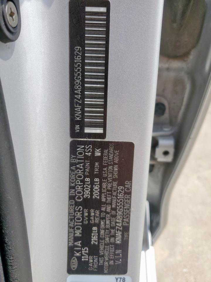2016 Kia Forte Ex VIN: KNAFZ4A89G5551629 Lot: 64474105