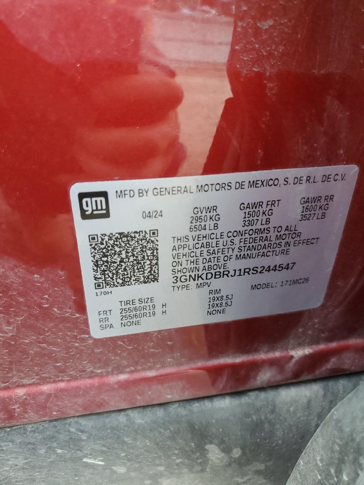 2024 Chevrolet Blazer 2Lt VIN: 3GNKDBRJ1RS244547 Lot: 66397885