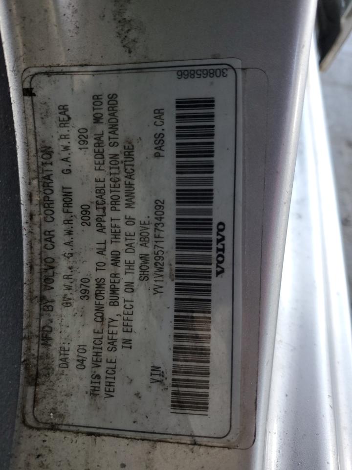 yv1vw29571f734092 YV1VW29571F734092 2001 Volvo V40 1.9T