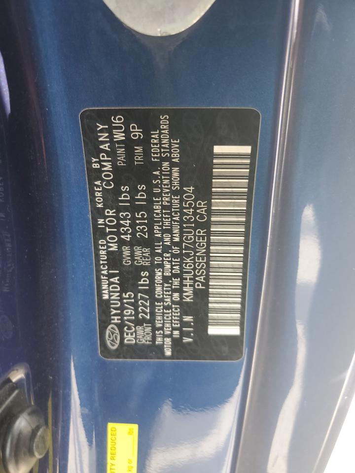 2016 Hyundai Genesis Coupe 3.8 R-Spec VIN: KMHHU6KJ7GU134504 Lot: 65749075