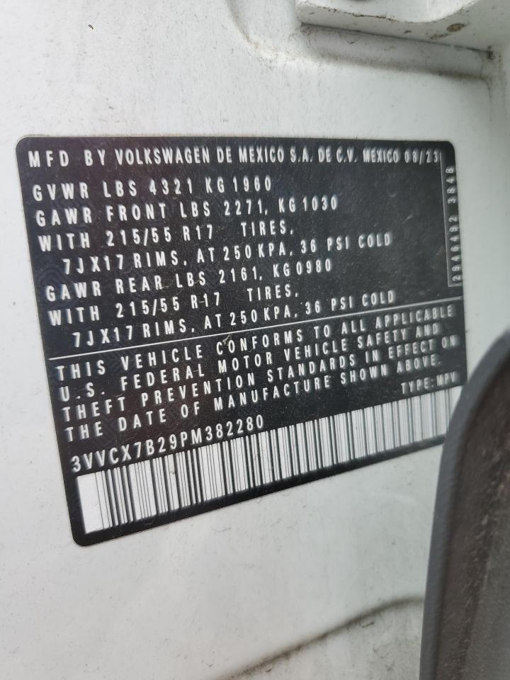 2023 Volkswagen Taos S VIN: 3VVCX7B29PM382280 Lot: 66435555