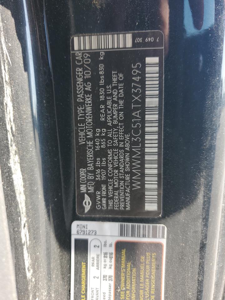 wmwml3c51atx37495 WMWML3C51ATX37495 2010 Mini Cooper Clubman