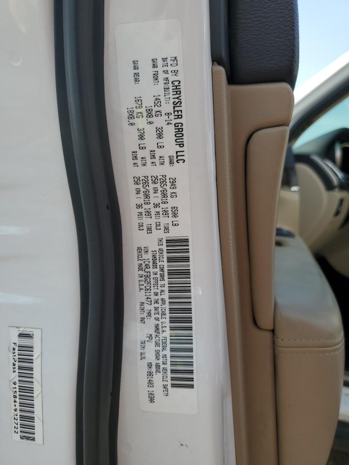 2015 Jeep Grand Cherokee Limited VIN: 1C4RJFBG2FC611477 Lot: 65573495