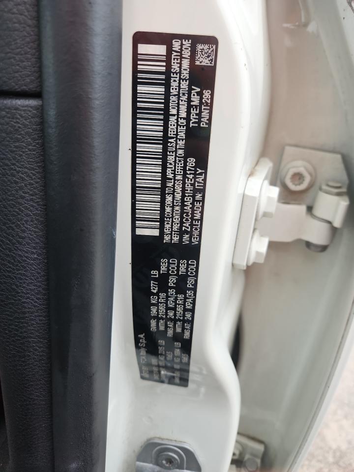 2017 Jeep Renegade Sport VIN: ZACCJAAB1HPE41769 Lot: 63827875