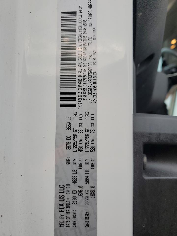 2019 Ram Promaster 1500 1500 Standard VIN: 3C6TRVNG8KE507199 Lot: 64314095