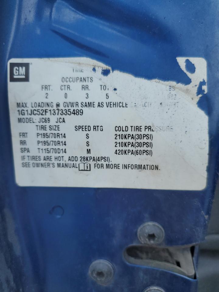 1g1jc52f137335489 1G1JC52F137335489 2003 Chevrolet Cavalier
