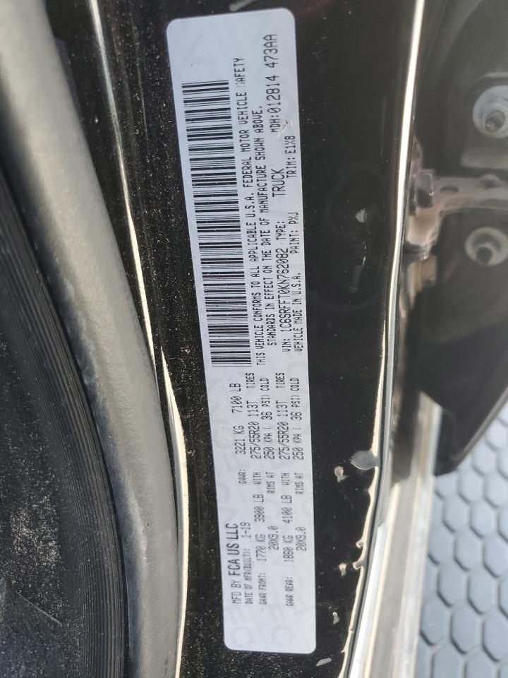 2019 Ram 1500 Big Horn/Lone Star VIN: 1C6SRFFT0KN762082 Lot: 65052655