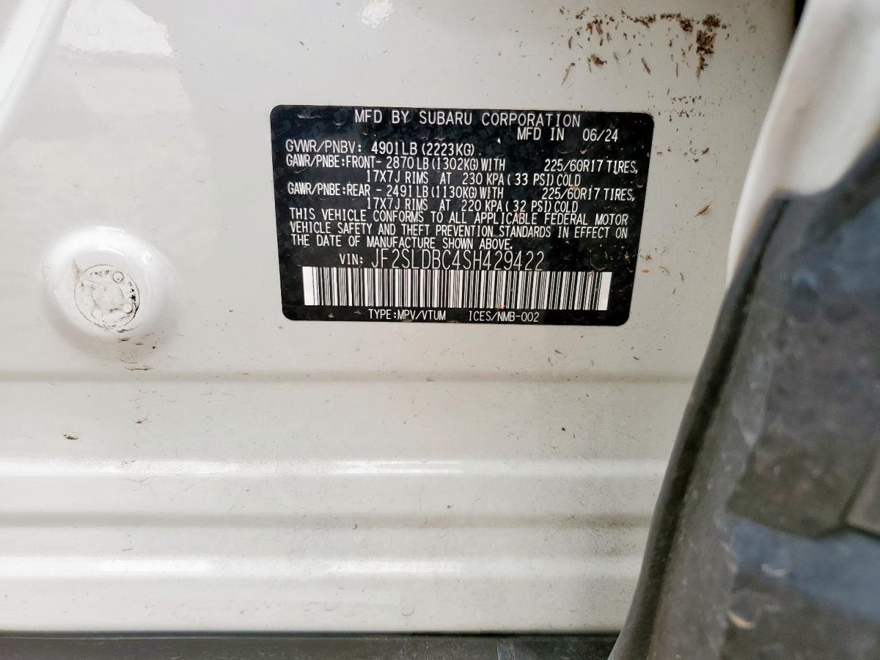 2025 Subaru Forester Premium VIN: JF2SLDBC4SH429422 Lot: 62410115