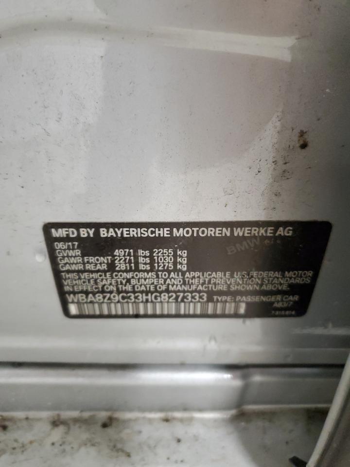 2017 BMW 330 Xigt VIN: WBA8Z9C33HG827333 Lot: 63991455