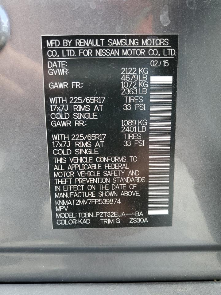 knmat2mv7fp539874 KNMAT2MV7FP539874 2015 Nissan Rogue S