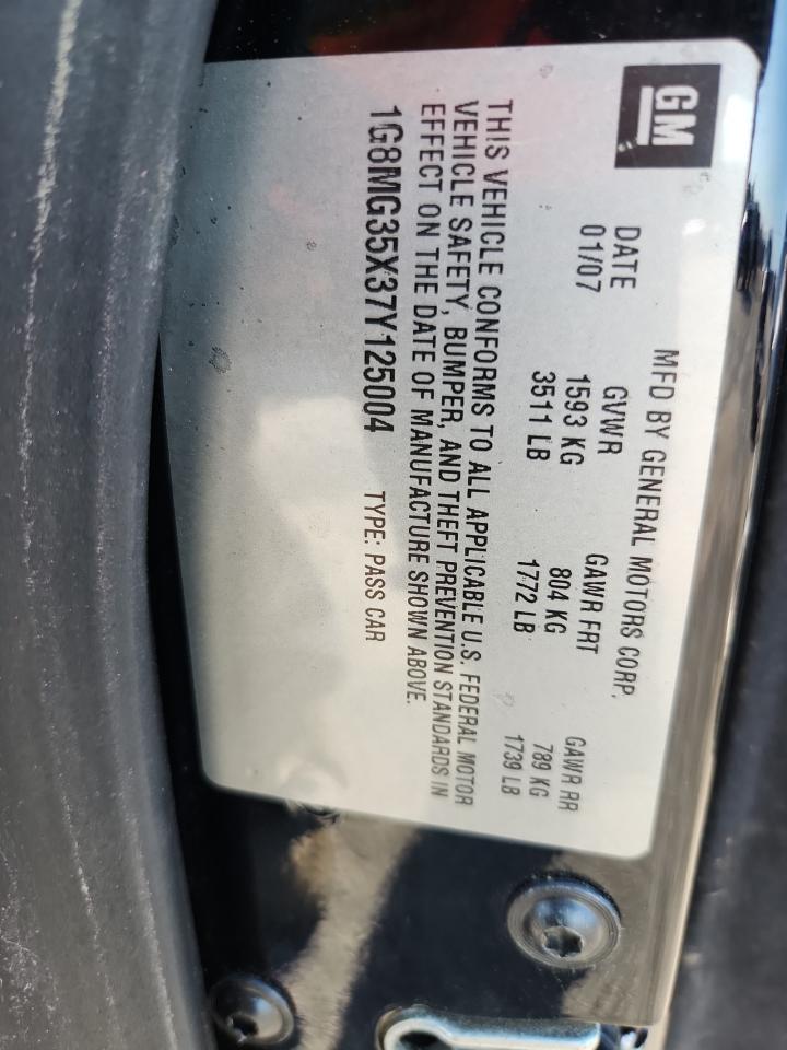 2007 Saturn Sky Redline VIN: 1G8MG35X37Y125004 Lot: 62463905