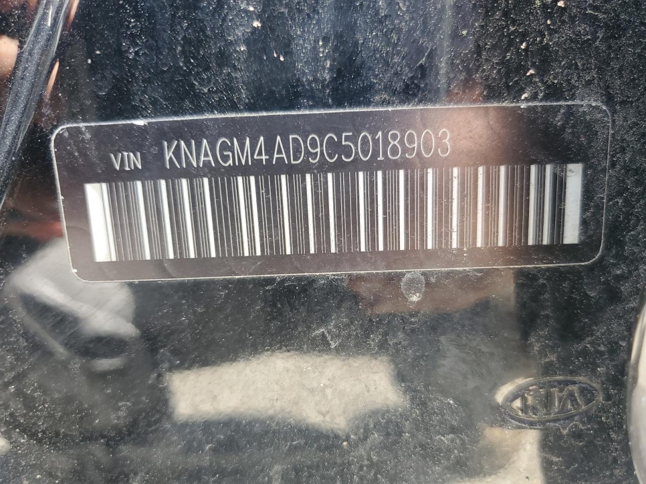 2012 Kia Optima Hybrid VIN: KNAGM4AD9C5018903 Lot: 63313305