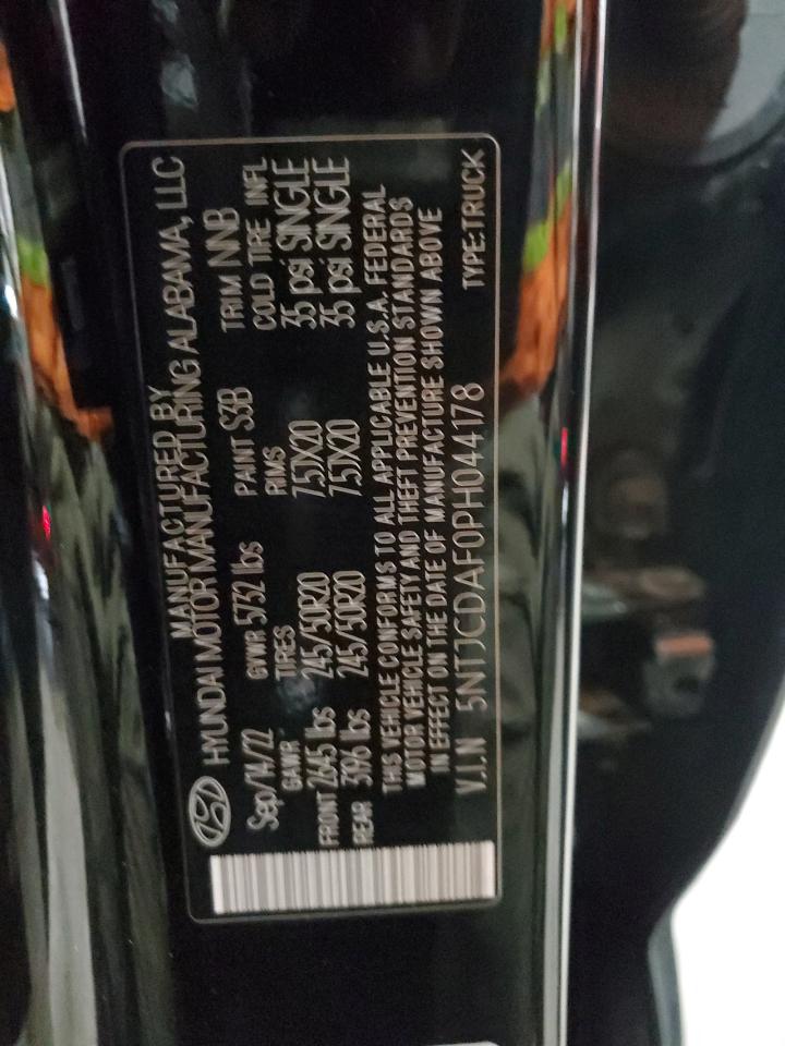 2023 Hyundai Santa Cruz Night VIN: 5NTJCDAF0PH044178 Lot: 63587055