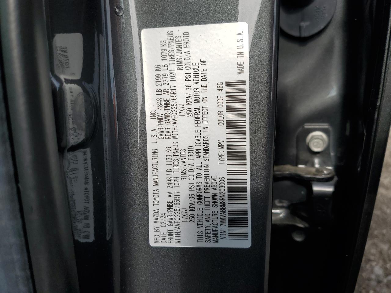2024 Mazda Cx-50 Preferred VIN: 7MMVABBM8RN203006 Lot: 64032735
