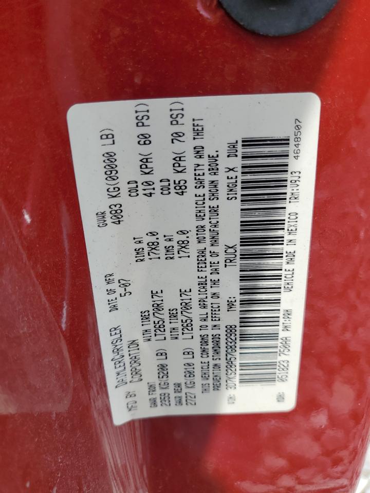 2007 Dodge Ram 2500 St VIN: 3D7KS28A57G832988 Lot: 63813095