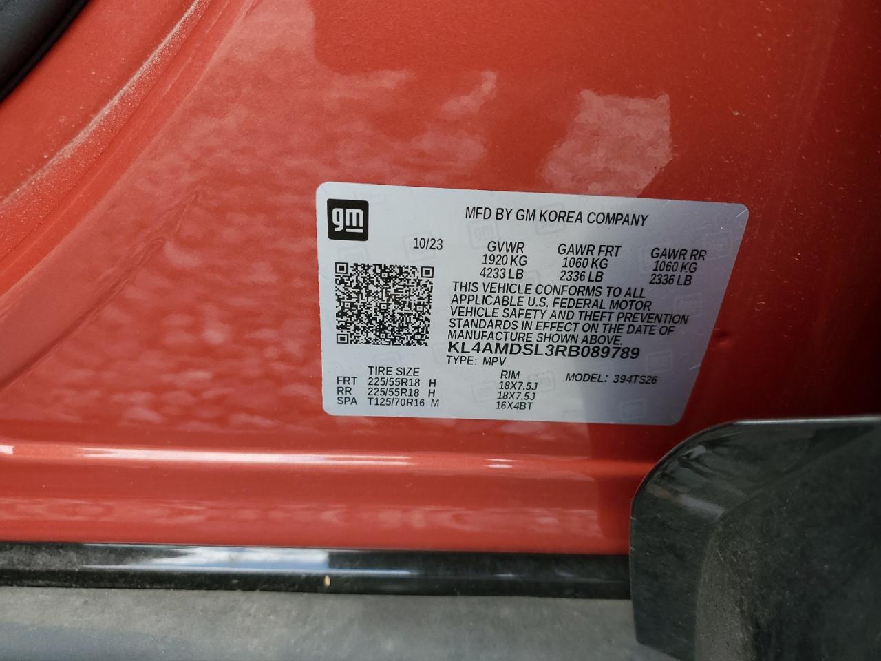 2024 Buick Encore Gx Sport Touring VIN: KL4AMDSL3RB089789 Lot: 64607645