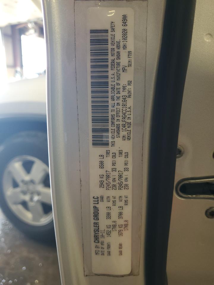 2012 Jeep Grand Cherokee Laredo VIN: 1C4RJFAG4CC181643 Lot: 65031865