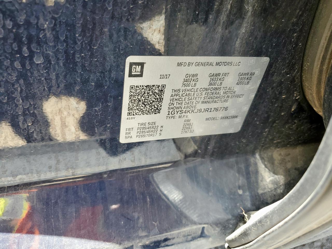 2018 Cadillac Escalade Esv Platinum VIN: 1GYS4KKJ9JR176776 Lot: 65203895